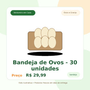 Bandeja de Ovos - 30 unidades