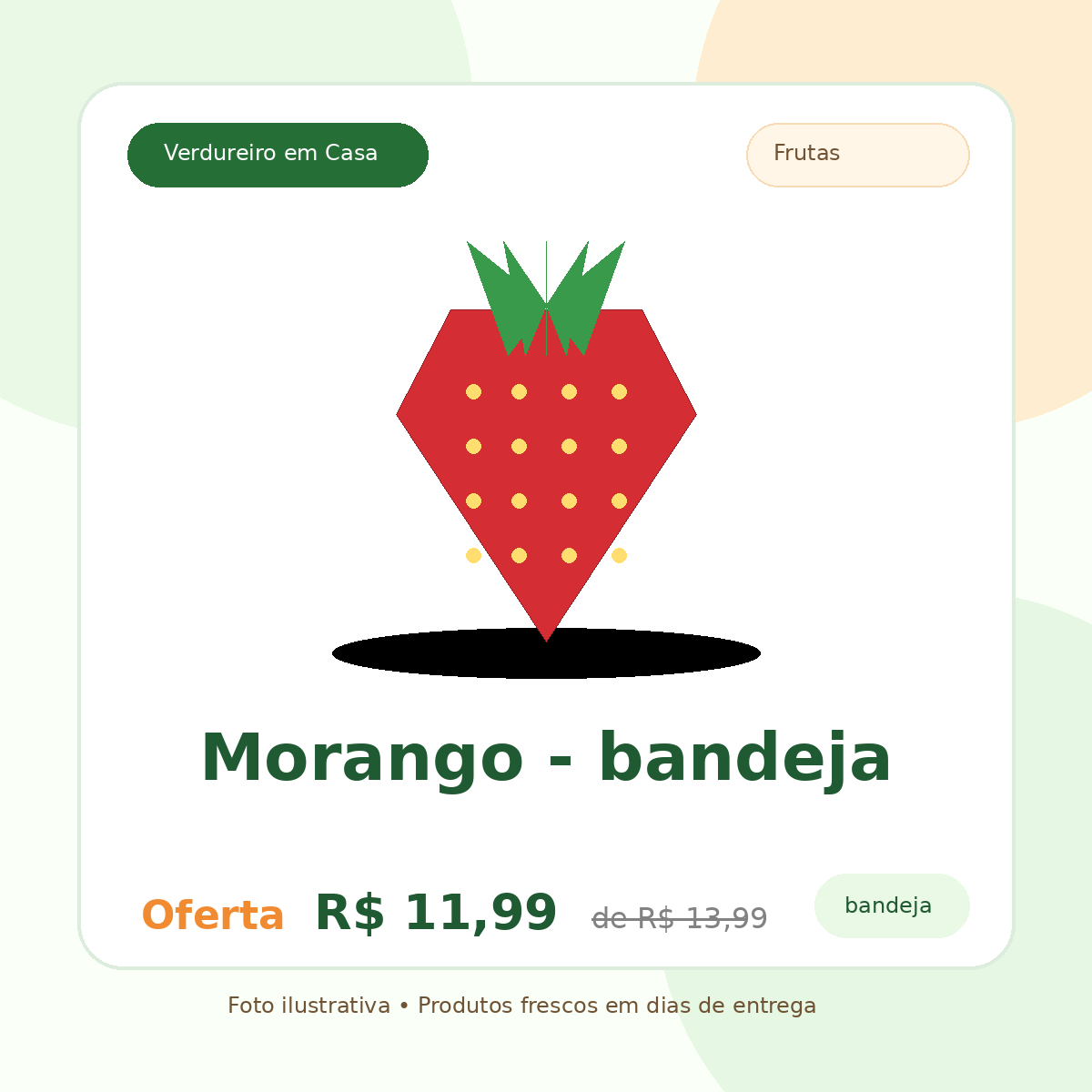 Morango - bandeja