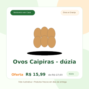Ovos Caipiras - dúzia
